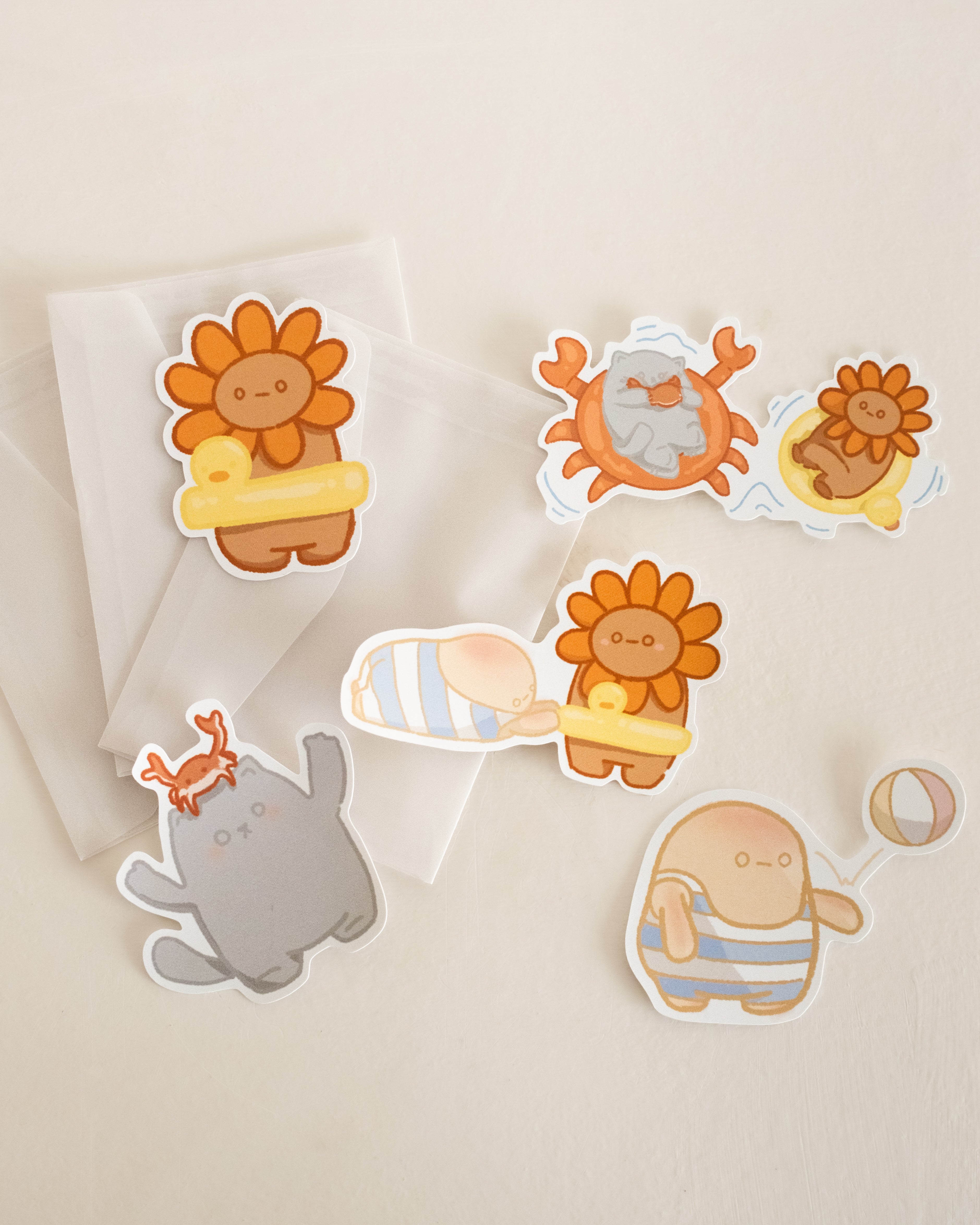 Tomigo Stickers: Beach Babes Collection